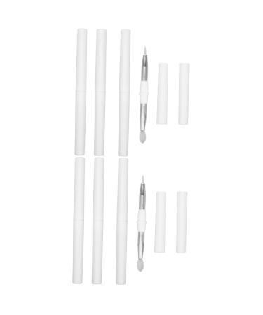 FOMIYES 8 Pcs Double-ended Silicone Liner Eyeshadow Women Makeup Tools Lip Brush for Lipstick Lip Gloss Applicator Lip Applicator Lip Mask Applicator Makeup Accessory Lip Wands 12.00X1.00X1.00CMx2pcs Whitex2pcs