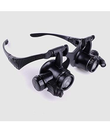 Head-Mounted Magnifier 10X 15X 20X 25X Double Eye Glasses Loupe Wearing Glasses with LED Light for Watch Repair Jeweler Made in China - Buy Online on GoSupps.com