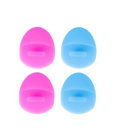 Milisten 4pcs Silicone Face Scrubbers Exfoliator Brush Facial Cleansing Pad Blackhead Scrubber Exfoliating Pore Cleansing Pad Removing Face Brush