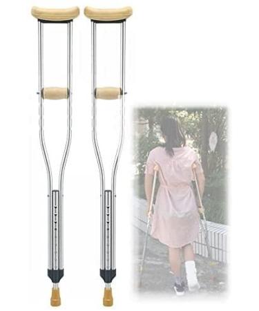 Crutches for Adults Underarm Crutches for Armpits 9+5 Height Adjustable 1 Pair Adult Crutches Shock Absorber Crutches Unisex Great for Travel or Work Selfless dedication