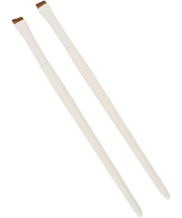 Angled Brush Set Ultra Thin Soft Hair Ergonomic Handle Makeup Tool for Clear Outline Control 2pcs Lightweight Portable - Buy Online on GoSupps.com