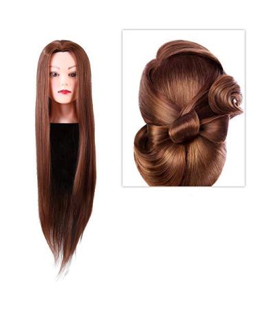Hairdresser Training Head - Synthetic Fiber Doll Head for Hair Cutting Practice | International Shipping Available - Buy Online on GoSupps.com