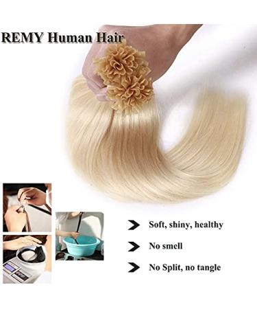 SEGO SONNGING Extensions | 100g Remy Human Hair U-Tip Extensions - Light Blond #613 (20/50cm) - Premium Quality Keratin Hair Extensions - Buy Online on GoSupps.com