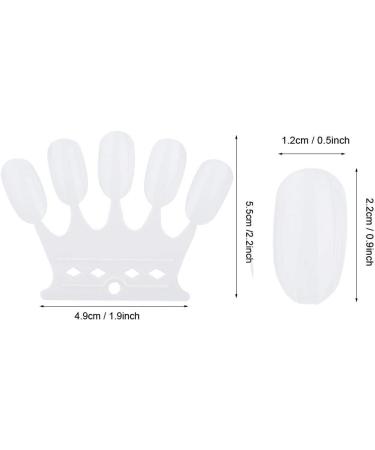 Nail Color Card - 4 Colors 50 pcs Nail Art Tips for Manicure Polish Gel Display - White - Buy Online on GoSupps.com