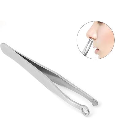 UUYYEO Stainless Steel Round Head Tweezers Nose Hair Tweezer Eyebrow Clippers Trimmer Round Tip Grooming Tweezers for Men Women - Buy Online on GoSupps.com