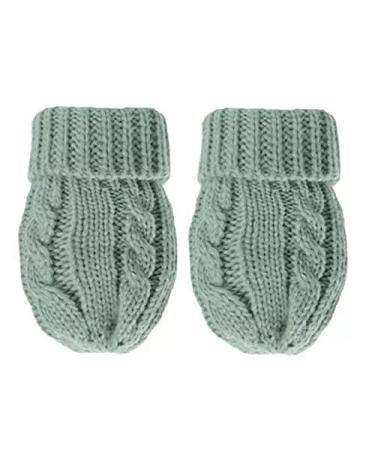 Baby Infant Knitted Cable Mitts Mittens Boy Girl Nb-12 Months Green NB-12 Months