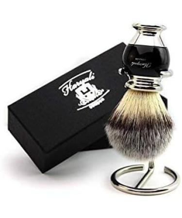 Premium Synthetic Hair Razor Brush & Stainless Steel Stand - Perfect for Men's Skin - Buy Online on GoSupps.com