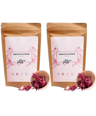 (100gm Each)100% Pure Hibiscus Sabdariffa Flower Powder - 7.05Ounce / 200gram Pack of 2