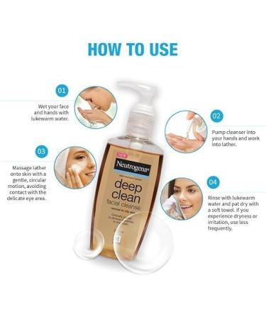 Buy N.eutro gen Deep Clean Gentle Facial Cleanser | 200ml | Alcohol-Free | 2x Glycerin | Dermatologist Tested | Normal to Oily Skin | International Shipping Available - Buy Online on GoSupps.com