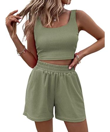 Trendy Queen Two Piece Outfits Women Summer Shorts Sets 2 Piece