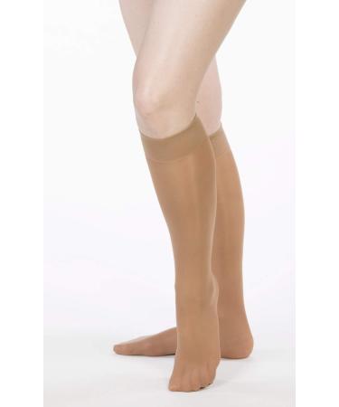 Allegro 15-20 mmHg Compression Stockings for Women - Knee High Essential Support Hose | Sheer Closed Toe - Buy Online on GoSupps.com