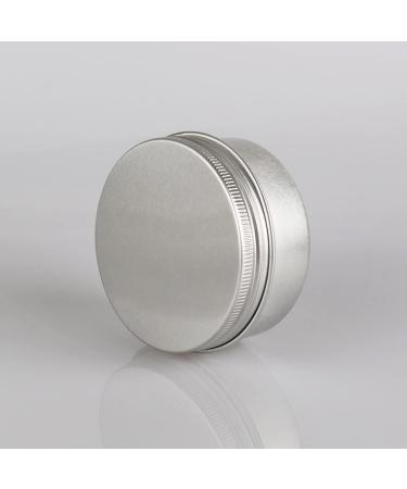 Zeoabsy 10-Piece Silver Aluminum Tins - 80ml Round Screw Cap Cans for Cosmetics Candles & Ointments | Includes 5 Spatulas & Label - Buy Online on GoSupps.com