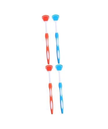 Housoutil 4 pieces of tongue cleaning brush Multifunctional tongue scraps tongue tongue cleaner for at home tongue brush for adults. Veavier tool orangex2st 19.5x3x0.6cmx2pcs