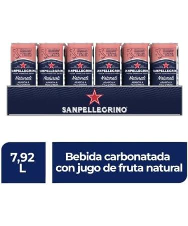 San Pellegrino Naturali Italian Sparkling Drink Arancia & Fico D India Orange Prickly Pear 330 mL Can 24 Cans Total - Buy Online on GoSupps.com