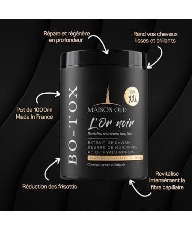 Maison OUD - B.TOX Professional Caviar Extracts Smoothing Moisturizing and Repairing Care Mask for Dry Damaged & Afro Hair Sulfate Free Parabens Formalin Keratin Care 1000 ml - Buy Online on GoSupps.com