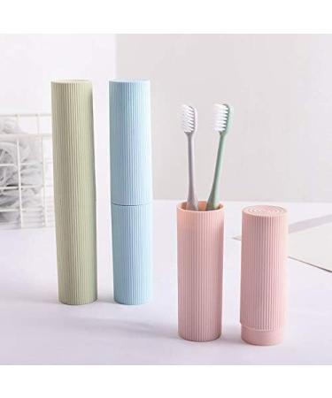 Travel Toothbrush Case & Toothpaste Holder - Pink Storage Box for Toothbrushes - Ideal for International Shipping - Buy Online on GoSupps.com