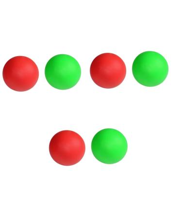 Inoomp Masajeador de Pies 6 pieces of rollball massager E depth tissue massage balls Massage devices for foot massage lacrosse balls Myofascialball Mobility ball hockey-yoga-ball mediumx3pcs red greenx3st