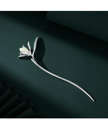 HangErFeng Silver Hairpin Han fu Accessories Mulan Hair Stick 601 OneSize - Buy Online on GoSupps.com