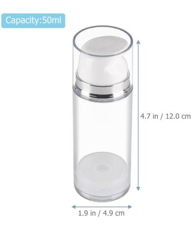 FRCOLOR 2pcs Squeeze Lotion Bottle Travel Toiletries Dispenser Travel Spray Bottles Vacuum Cosmetic Bottles Travel Lotion Container Travel Pump Bottle Airless Lotion Container Cream Bottle 12x4.9cm Transparent - Buy Online on GoSupps.com