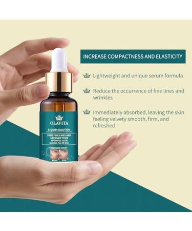 Olavita Facial Serum Olavita Liquid Solution Anti Aging Serum Upgraded version Promotes Skin Collagen Production smoothes wrinkles and fine lines (2PCS) - Buy Online on GoSupps.com