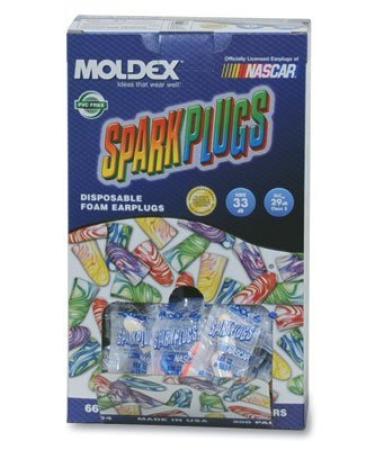 Moldex Sparkplugs Earplugs in PlugStation Dispenser Box - Uncorded (200 Pairs per Dispenser) (1 Dispenser Box) - AB-266-2-70