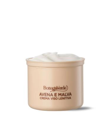 Bottega Verde Oat and Mallow - Face Cream - Refill - Soothing and Protective - With hyperfermented oat and mallow extracts - For delicate or sensitive skin