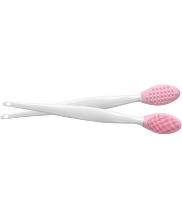 Silicone Lip Brush Double Sided Nose Scrubber Soft Manual Blackhead Cleaner 2PCS Lip Brush - Buy Online on GoSupps.com