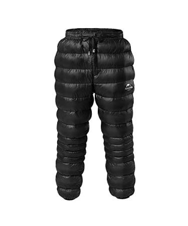 Naturehike DW Down Pants 90% Filling 800FP Warm Ligtweight Windproof Waterproof Goose Down Trousers for Winter Camping,Hiking Black Medium
