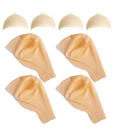 Wehhbtye 8PCS Bald Caps Makeup Latex Bald Cap Head Wig Cap Costume Accessory for Adults Teens for Halloween Theme Party