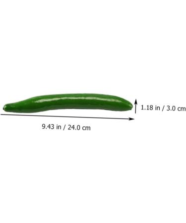Abaodam 20 Pcs Cucumber Model Green Plants Lifelike Vegetables Realistic Vegetable Window Fake Cucumber Greenx2pcs 24X3CMx2pcs - Buy Online on GoSupps.com
