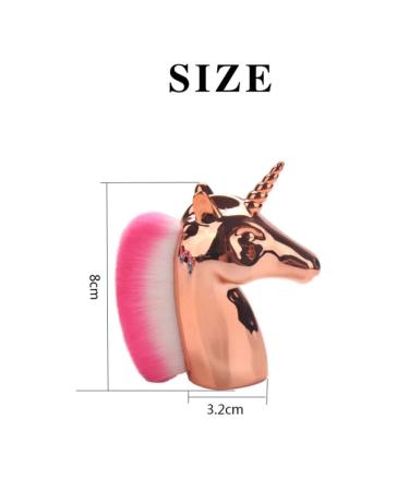 Buy Unicorn Make-Up Brushes - Rainbow Horse Design for Nail Art Foundation Blush Contour & More | Rose Gold Large Brush for Face & Hands - Shop Now! - Buy Online on GoSupps.com