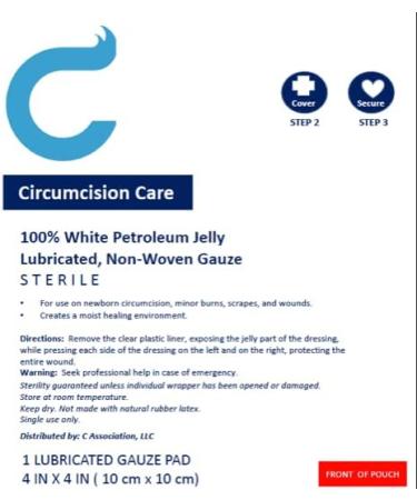 Circure Circumcision Bandage Lubricated with White Petroleum Jelly for Newborns | Baby Boy Wound Care and Diaper Rash Relief - Buy Online on GoSupps.com