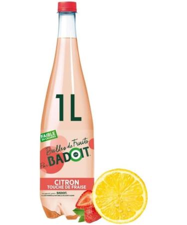 BADOIT - Lemon Fruit Bubbles Strawberry Touch 1L - Pack of 4 - Buy Online on GoSupps.com
