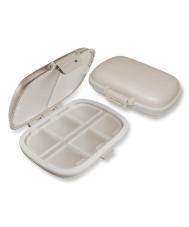 8 Compartments Pill Organizer Weekly Pill Organizer Pill Box Pill Case Medicine Organizer Travel Pill Organizer Pill Holder Beige