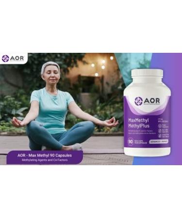AOR - Max Methyl 517mg 90 Capsules - Combination of TMG Trimethylglycine Vitamin B6 P5P Vitamin B12 Methylcobalamin and Folic Acid Supplement - Methylation Support Supplement and Co-Factors - Buy Online on GoSupps.com