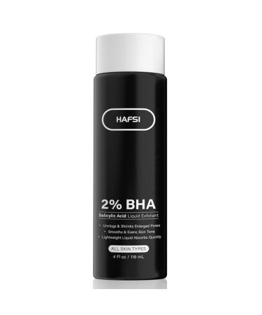 HAFSI 2% BHA Skin Perfecting Salicylic Acid Liquid Exfoliant Serum Face Exfoliating Peel Fights Blackheads Enlarged Pores with Salicylic Acid For Combination and Oily Skin 118 ml / 4 fl oz