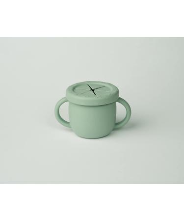 Baby Cub 2-in-1 Toddler Training Snack Cup | Spill-Proof Silicone | BPA-Free | 9oz (Green Tea) - Buy Online on GoSupps.com