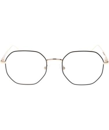 Buy Large Metal Reading Glasses YOKO - Black Gold 1.00 Dpt Spring Hinge - International Shipping Available - Buy Online on GoSupps.com
