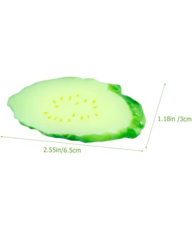 Abaodam 5pcs Simulation Cucumber Slice Photo Ornament Showcase Prop Simulation Cucumber Models Food Toy - Buy Online on GoSupps.com