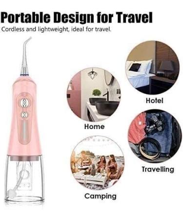 Professional Cordless Water Flosser - Rechargeable Dental Oral Irrigator with 6 Jet Tips & 6 Modes | IPX7 Waterproof | Perfect for Braces Care | Travel & Home Use - Buy Online on GoSupps.com