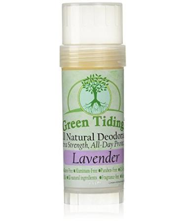 Green Tidings Natural Lavender Deodorant | 2.7 Oz 1 Pack | Vegan  Organic Deodorant for Men and Women  Fragrance Free & Aluminum Free Deodorant  Underarm Antiperspirant 2.7 Ounce (Pack of 1)