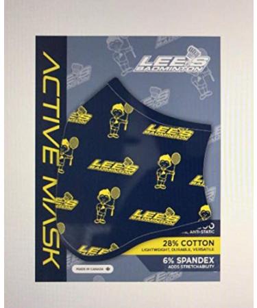 Lee's Active Face Mask Blue with yellow Lee's Logo (Small size) 66% Bamboo material $19.99