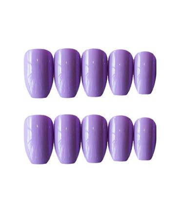 Buy Sethain Shiny Purple Ballerina Press-On Nail Tips - 24 Piece Complete Set for Women & Girls - Long Stylish & Perfect for Any Occasion - Buy Online on GoSupps.com