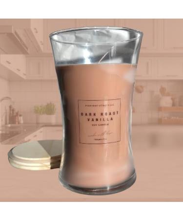 Elegant Hourglass Candle 22oz - Dark Roasted Vanilla | Premium Soy Wax | International Shipping Available - Buy Online on GoSupps.com
