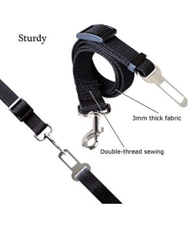 Dog Seat Belt for dogs in Car - Adjustable Dog Car Seat Belts -Harness Dog Seatbelt Safety Lead Dog Vehicle Travelling Leash -Adjustable Safety Seat Belt For Dog Cat and Pets (MAIN) (BLACK) - Buy Online on GoSupps.com