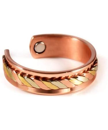 Pure Copper Magnetic Therapy Ring for Arthritis & Joint Pain Relief - Adjustable Size - Buy Online on GoSupps.com