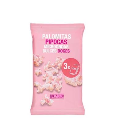 Hacendado Pop-corn Sucr pour Micro-ondes 3 Sachets de 90g Lot de 6 270g