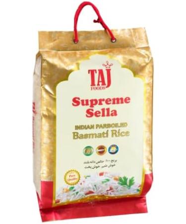 Taj Foods TAJ Supreme Sella Basmati Rice 10 lbs 4.54 kg - Buy Online on GoSupps.com