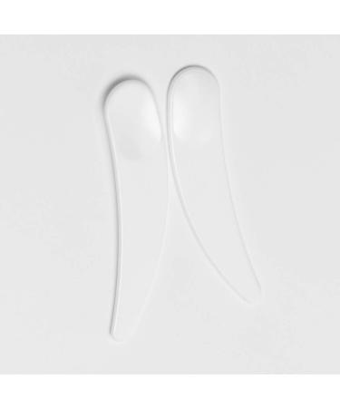 ZEJIA 100 PCS Mini Makeup Mask Spatula - White Plastic Cosmetic Spoon for Mixing and Sampling - Buy Online on GoSupps.com