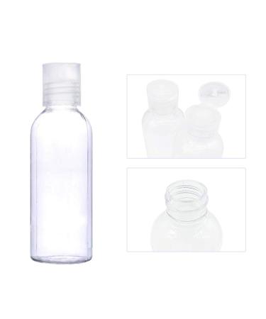 6-Piece Travel Bottle Set with 2 Funnels | 100ml Transparent Cosmetic Plastic Bottles for Shampoo Lotion & Travel Accessories - Buy Online on GoSupps.com